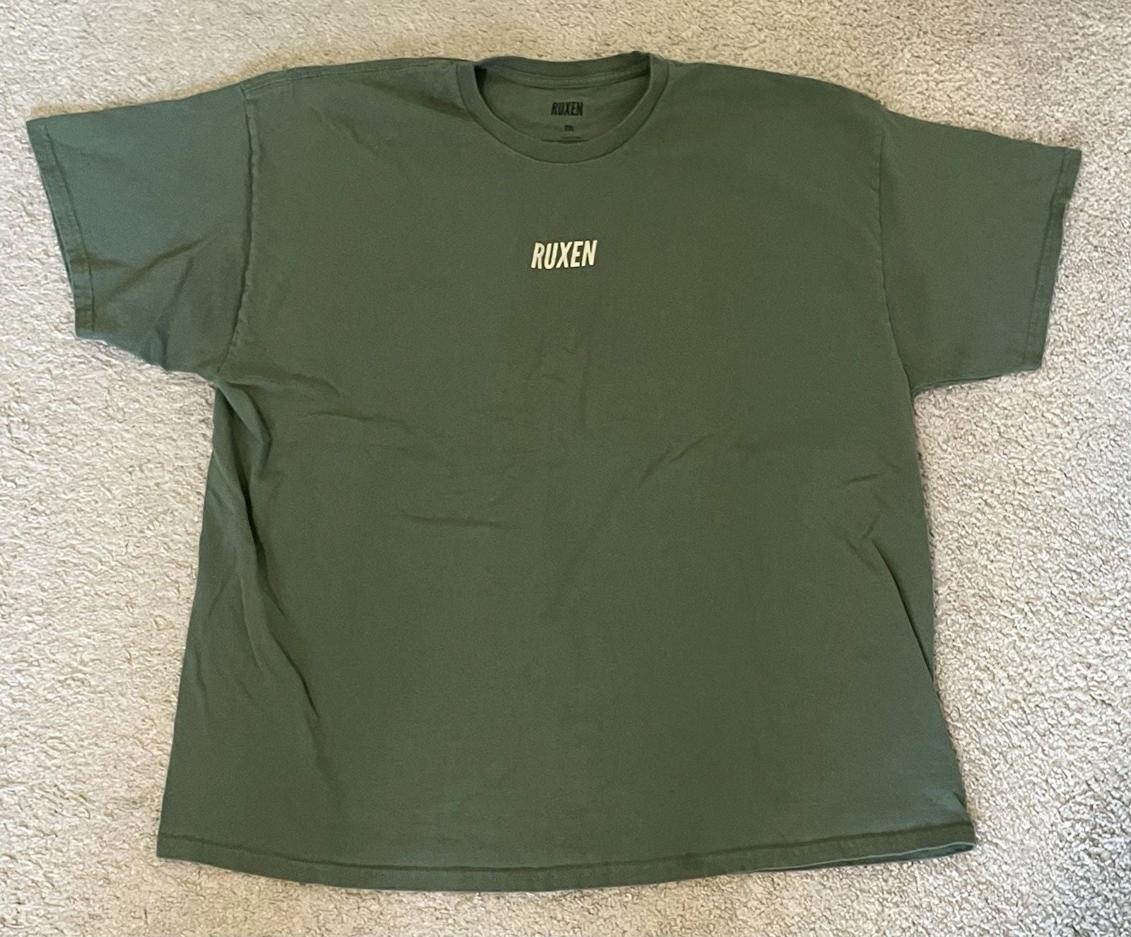 Ruxen T Shirt 2XL Green Minimal Logo Streetwear