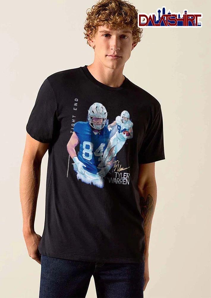 Tight End Tyler Warren Football Player Jersey 84 Action Collage shirt