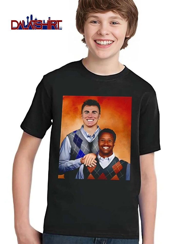 Two Smiling Men In Argyle Sweater Vests Studio Portrait Painting shirt