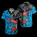 Miami Marlins Tiki Surf Hawaiian Shirt