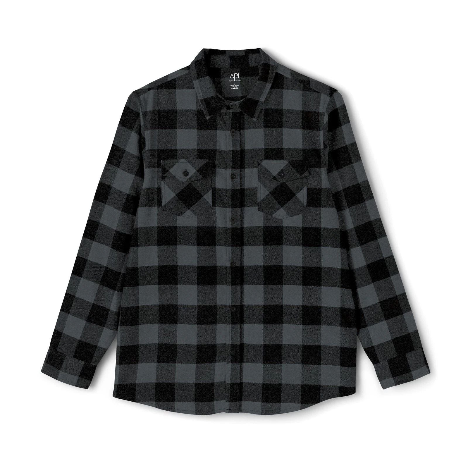 APJ Streetwear Classic Flannel Shirt | Long Sleeve Button-Up Plaid