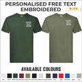 Personalised Embroidered Super Premium T Shirt Work Wear 100% Cotton Tee Shirts