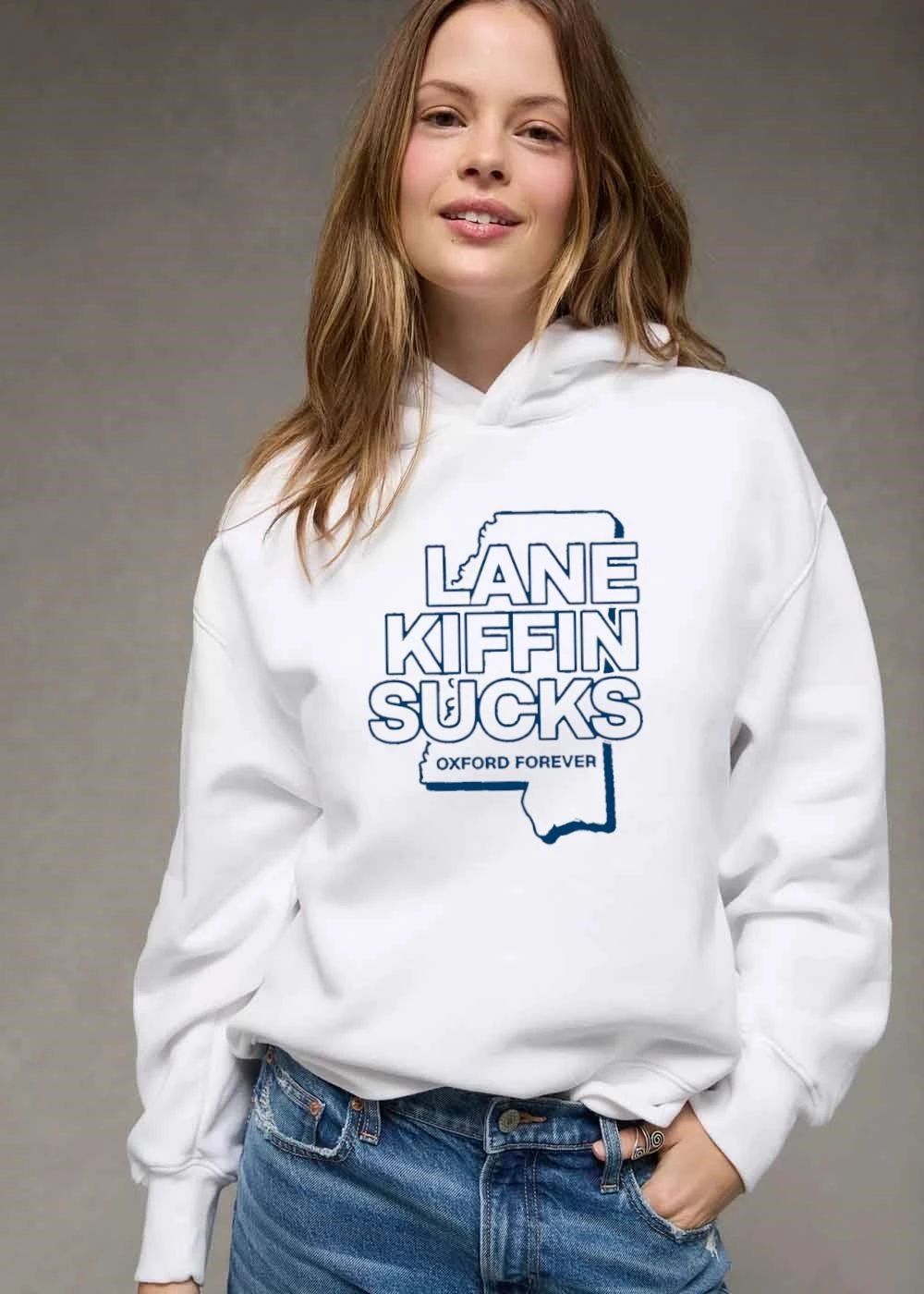 Lane Kiffin Sucks Oxford Forever Mississippi Map Outline shirt