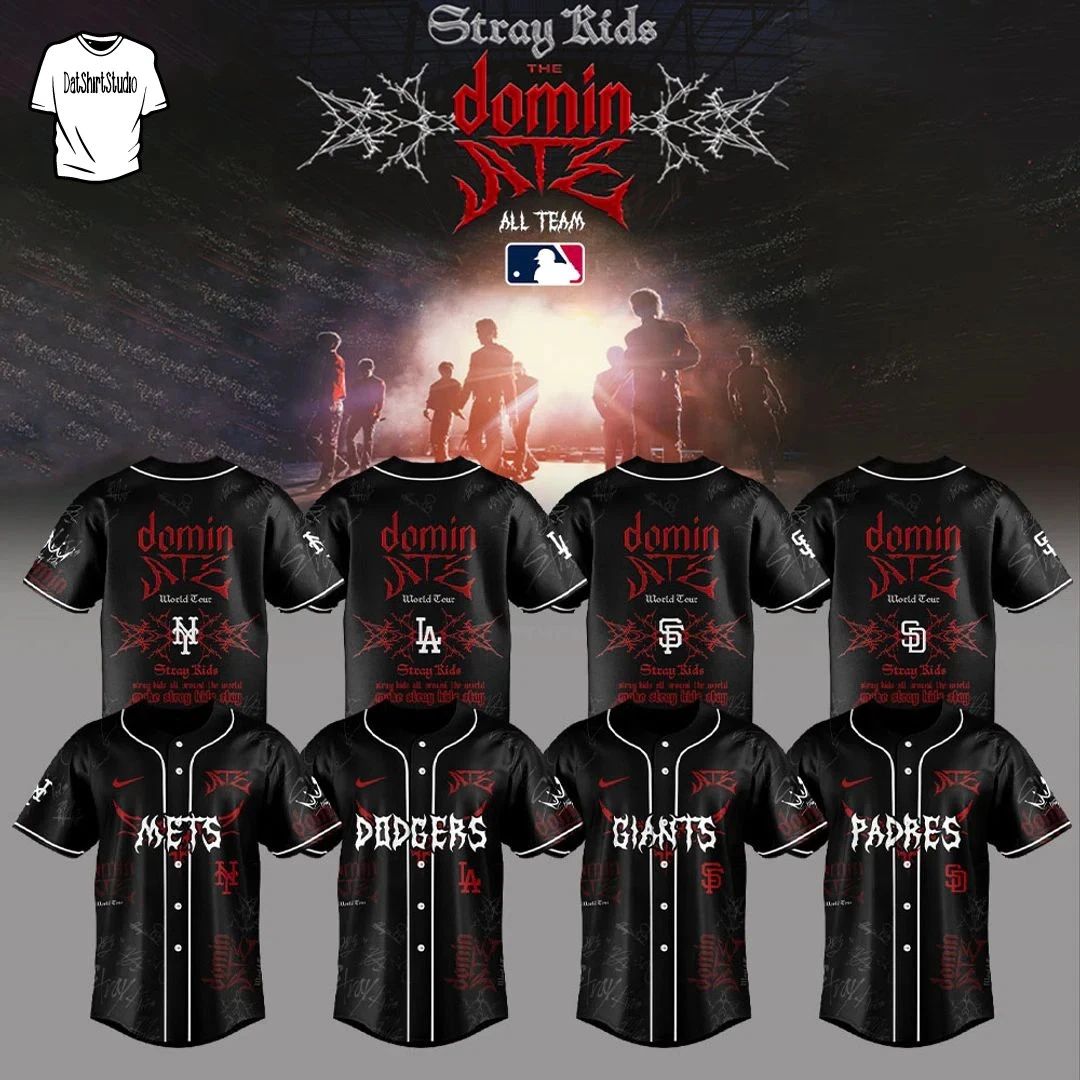 Custom All Baseball Team x Strays Kids Dominate World Tour Edition Fan Jersey