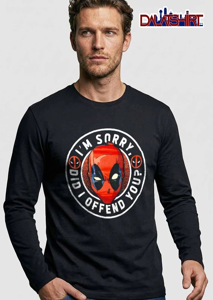 Deadpool Im Sorry Did I Offend You Red Mask Circle Frame Badge shirt