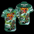 Personalized New York Jets Tiki Wave Hawaiian Shirt