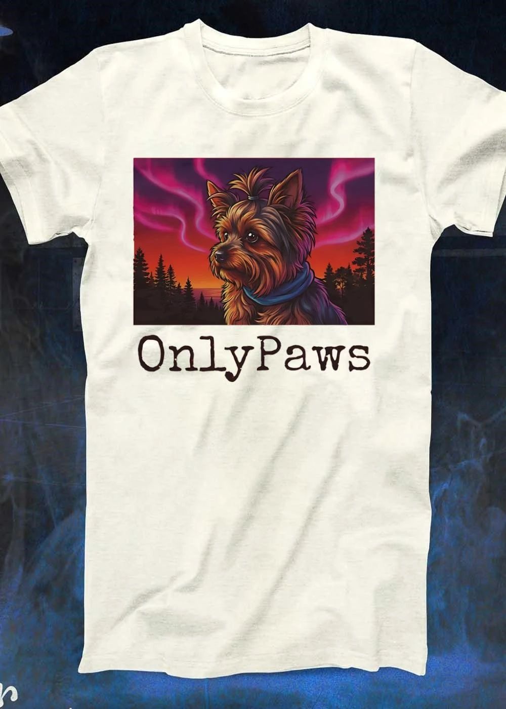 Yorkshire Terrier Aurora Borealis OnlyPaws shirt