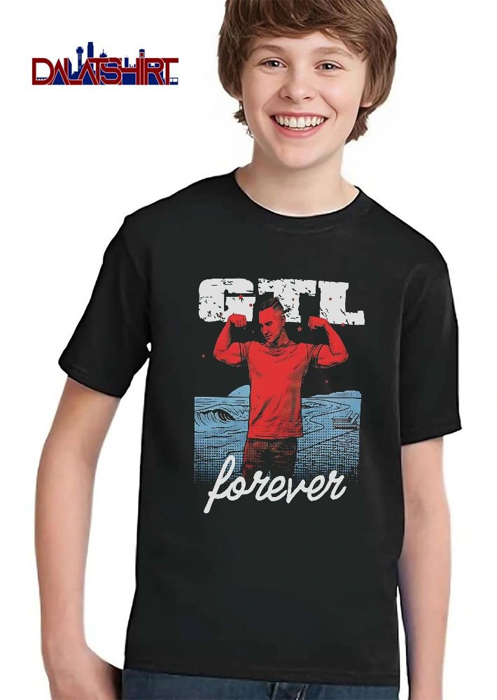 Gtl Forever Flexing Muscular Man Beach Ocean Stars Halftone shirt