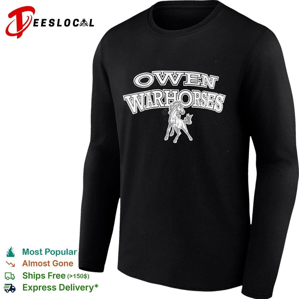 Owen Warhorses School Mascot Team Spirit T-shirt