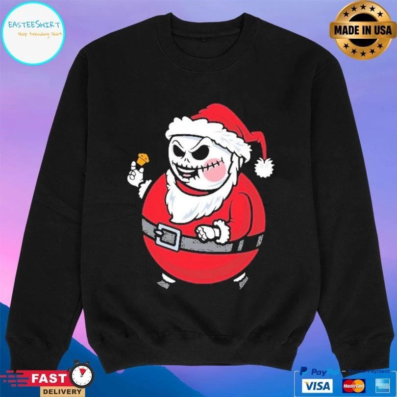 Big Kid Santa Skellington Christmas 2025 T-shirts