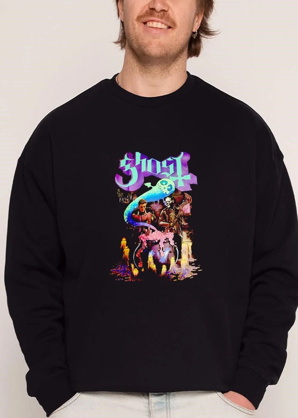 Ghost Glowing Spirit Bubbling Cauldron Melting Candles Cartoon shirt