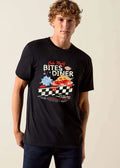 Late Night Bites Diner Do You Want Some Cherry Pie Its Bloody Good Homemade Dripping Red Slice Checkered Pattern shirt