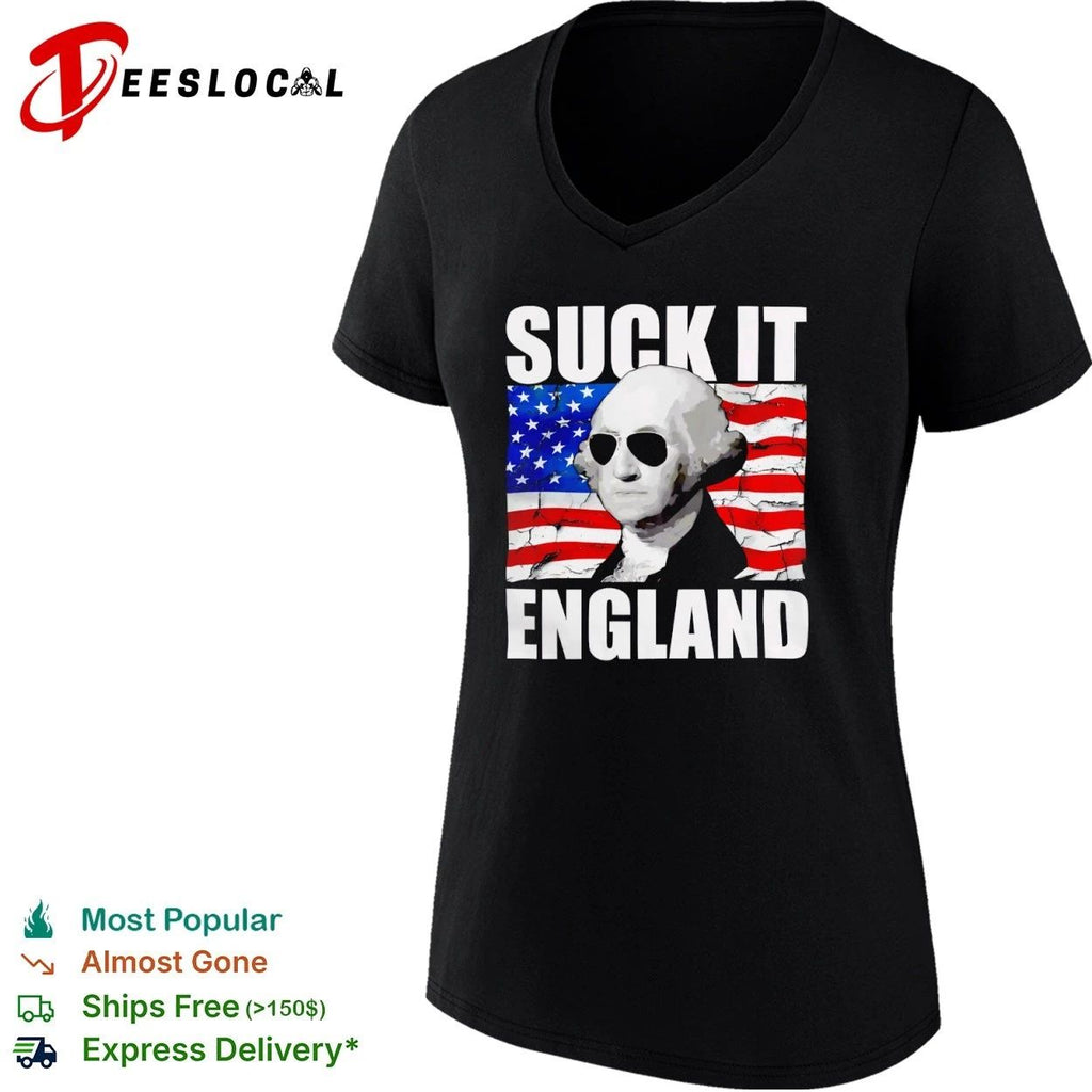 George Washington Suck It England Founding Father T-shirt