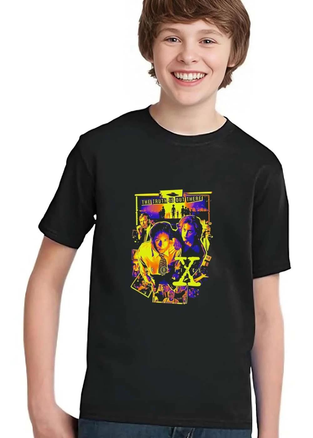 The X Files Truth Is Out There Mulder Scully Ufo Alien Neon Collage shirt