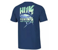 HUK T-Shirt Men's XL Blue Graphic Print Short Sleeve Performance Fishing NWT