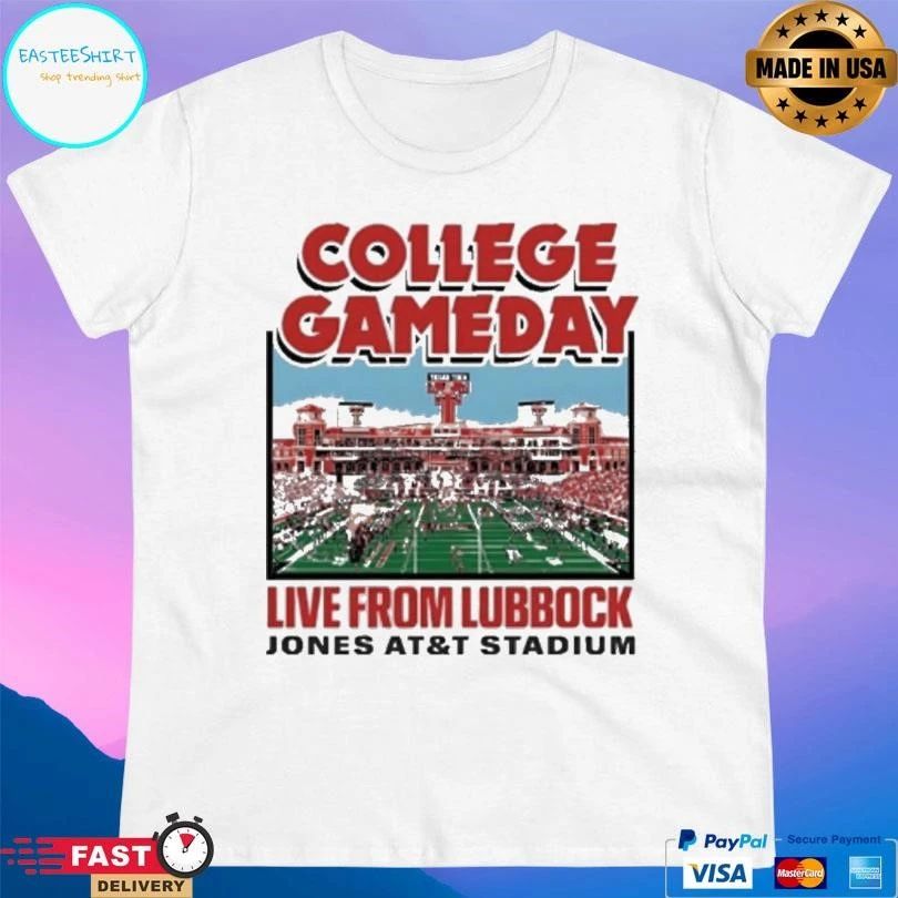 Texas Tech University Espn College Gameday Live From Lubbock Jones At&t Stadium T-shirts