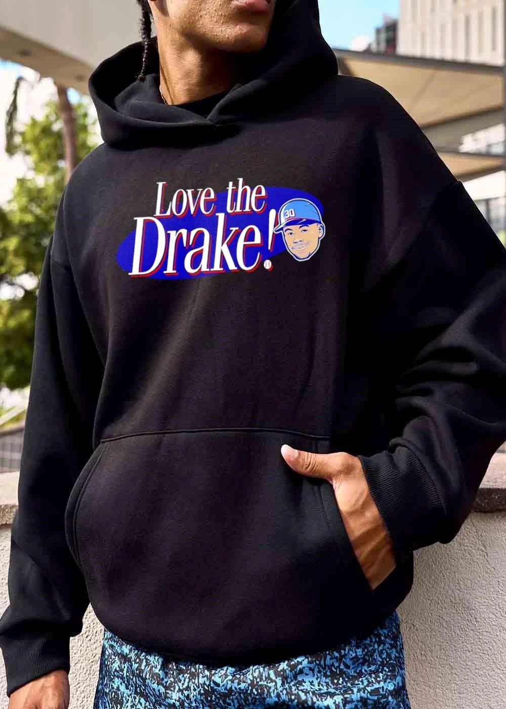 Love The Drake Baseball Player Caricature Helmet Bat Ball Oval shirt