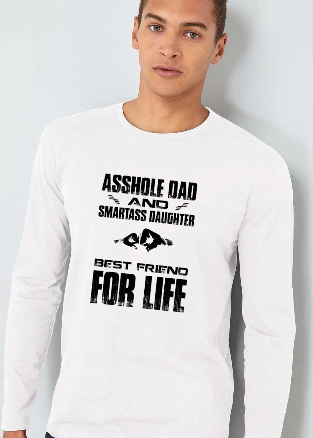 Asshole Dad And Smartass Daughter Best Friend For Life Distressed Fist Bump Silhouette shirt