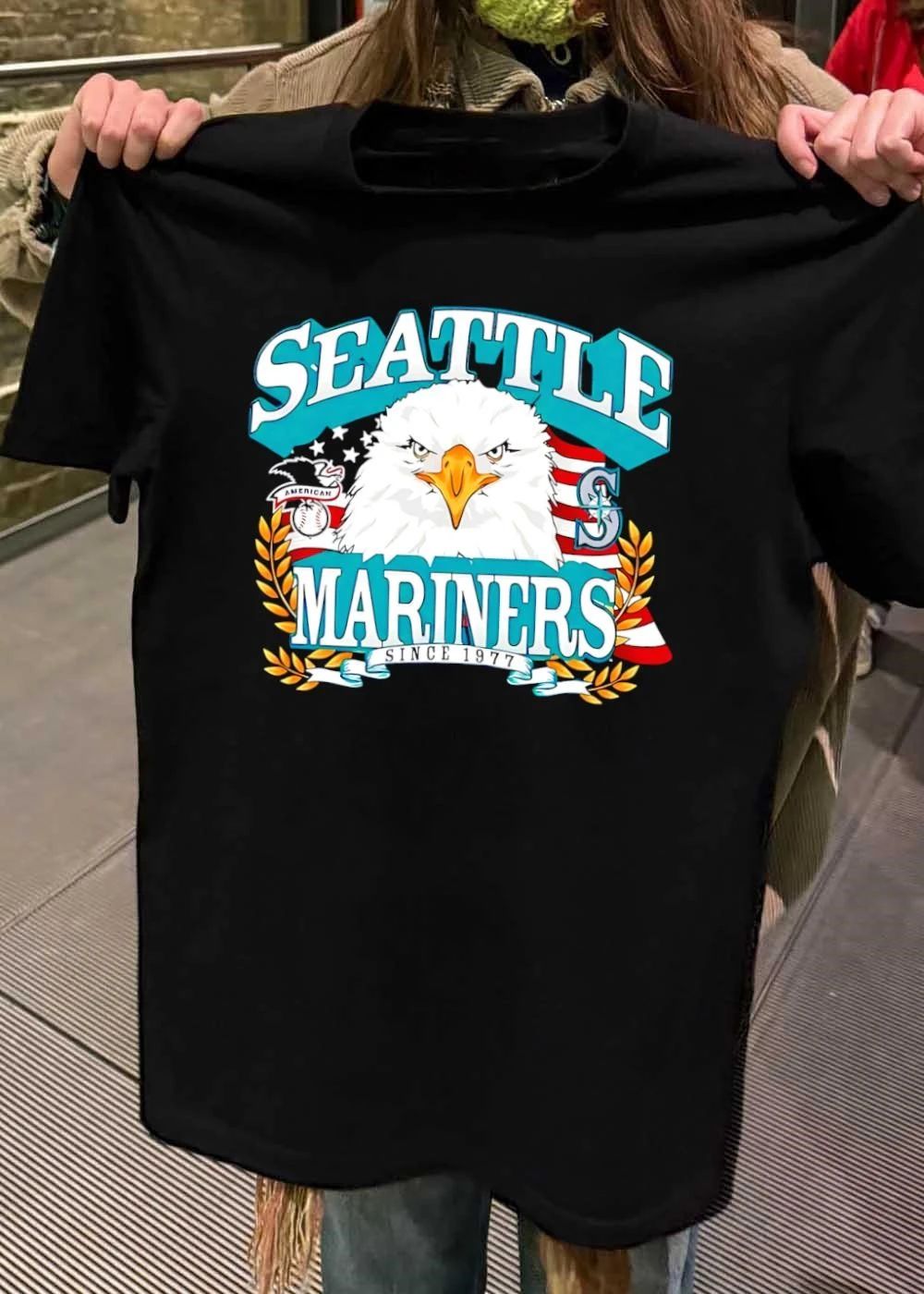 Since 1977 Seattle Mariners Eagle American Baseball Patriotic Shirt