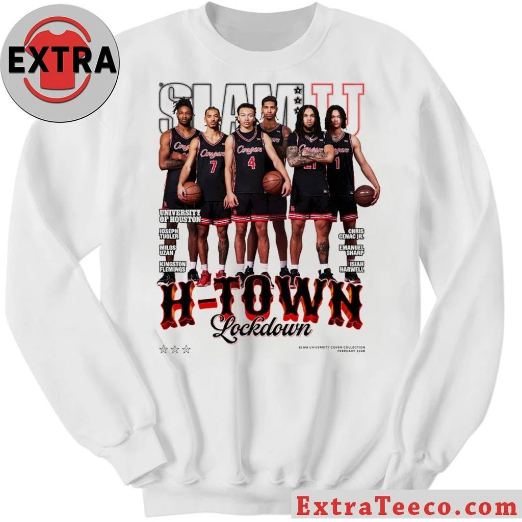 The SLAM University Houston Cover Tee Collection commemorates the University of Houston Cougars men’s basketball team Shirt