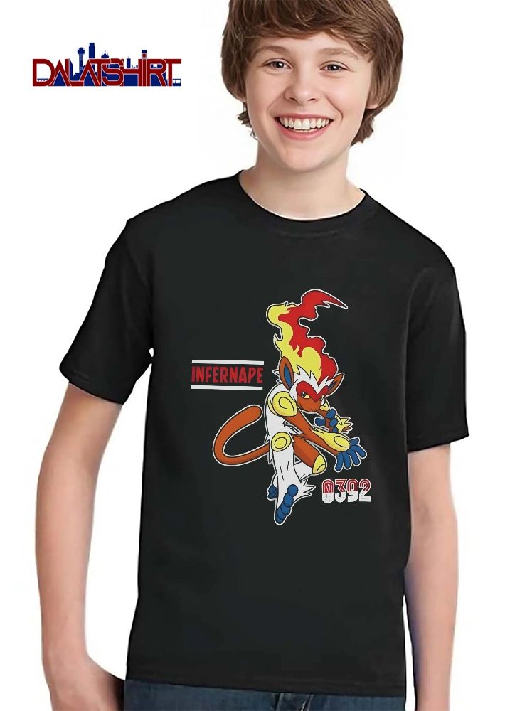 Infernape 0392 Flame Head Monkey Martial Arts Pose Cartoon shirt