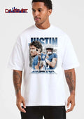 Justin Herbert Quarterback Action Collage Photo Palm Trees Bootleg shirt