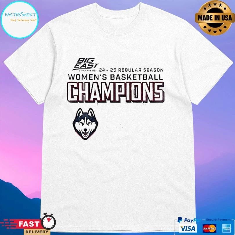 Uconn Women’s Basketball Nba 2024 25 Big East Wbb Tournament Champions T-shirts