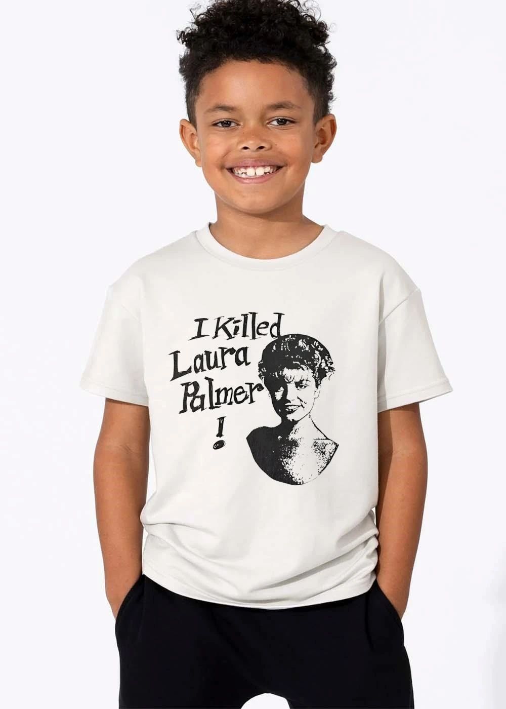 I Killed Laura Palmer High Contrast Woman Portrait Stencil shirt