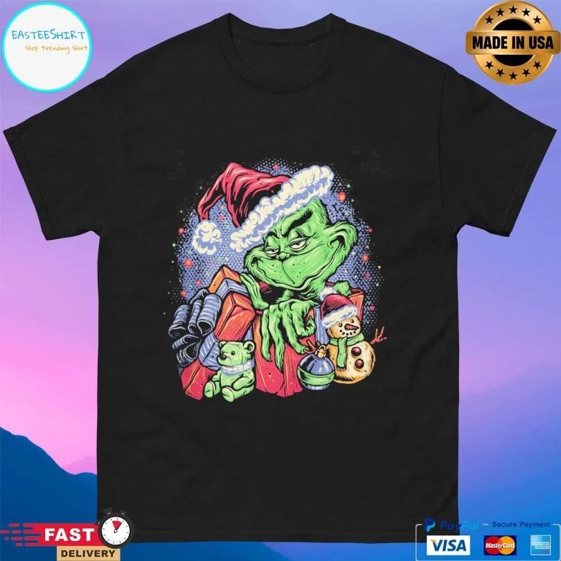 Grinch A Grumpy Present Christmas 2025 T-shirts