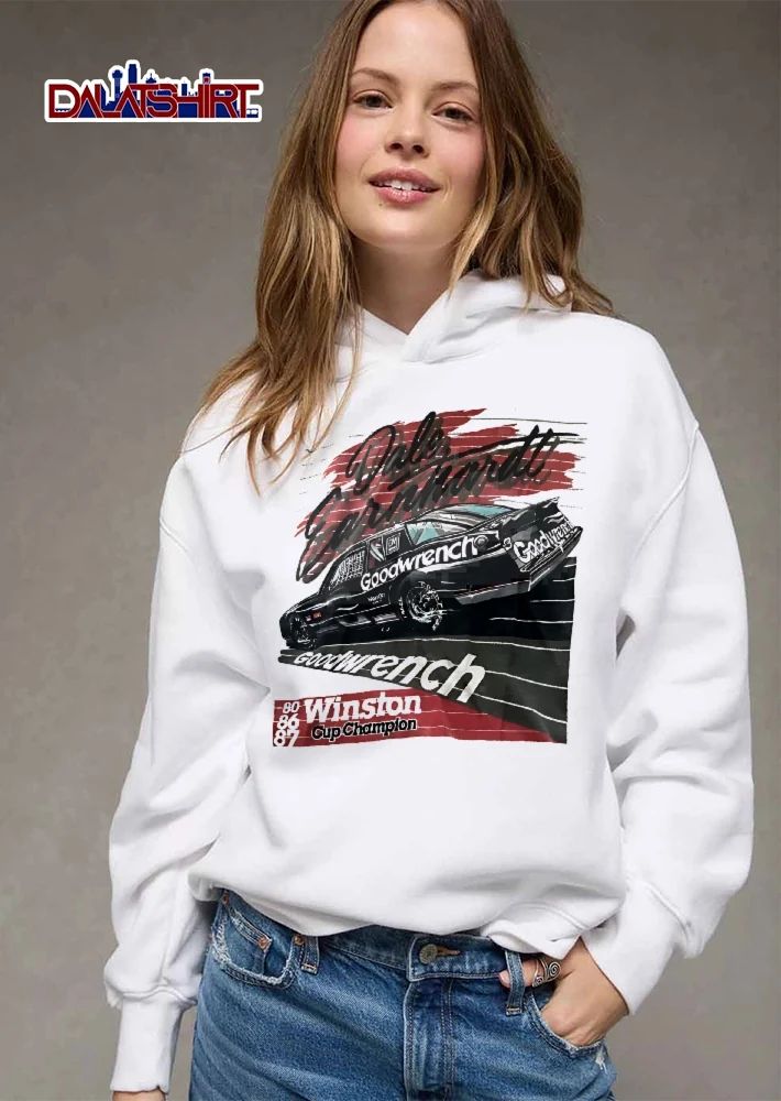 Goodwrench Winston Cup Champion Dale Earnhardt 80 86 87 Black Race Car Speed Lines shirt