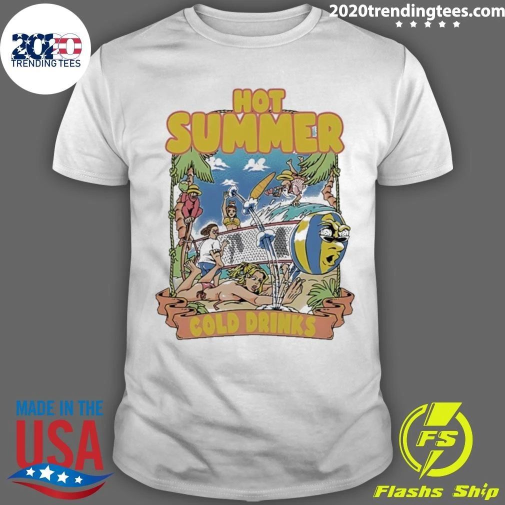 Summer Cold Drinks Beach Volleyball Shirt