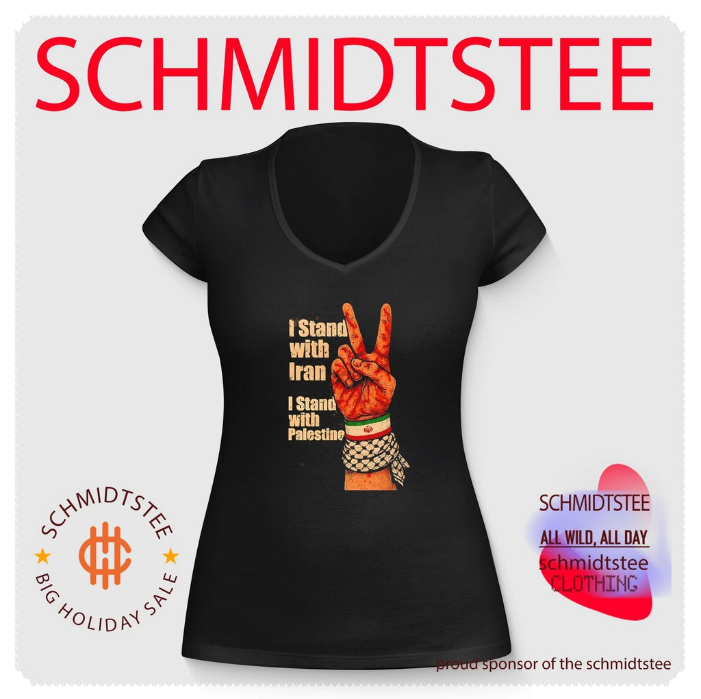 I stand with Iran I stand with Palestine hand gesture shirt