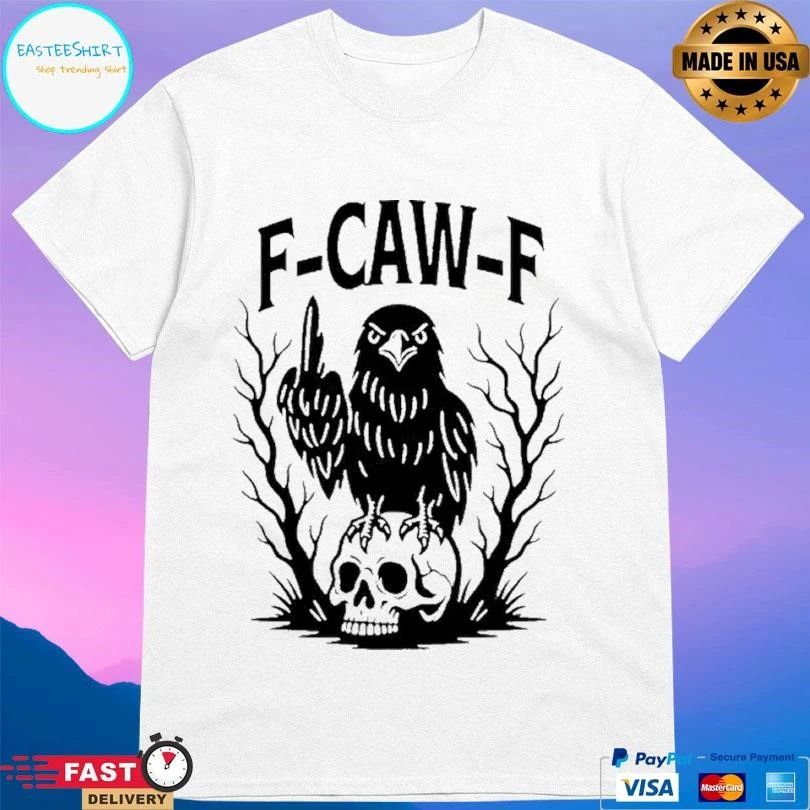 F Caw F Gothic Raven Middle Finger T-shirts