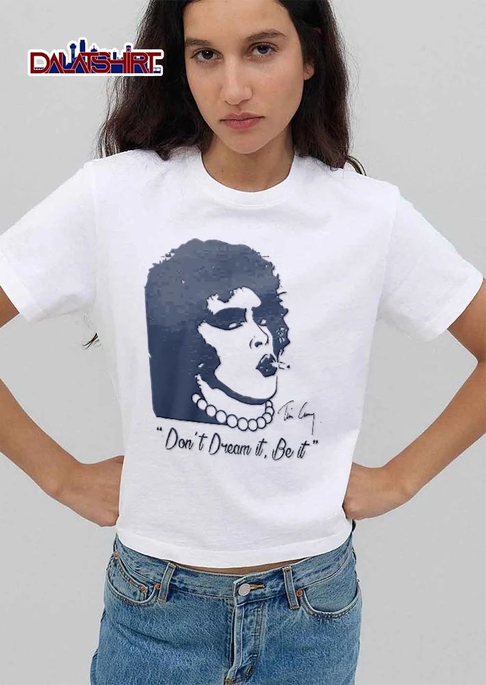 Dont Dream It Be Tim Curry Frank N Furter Stencil Portrait Cigarette shirt