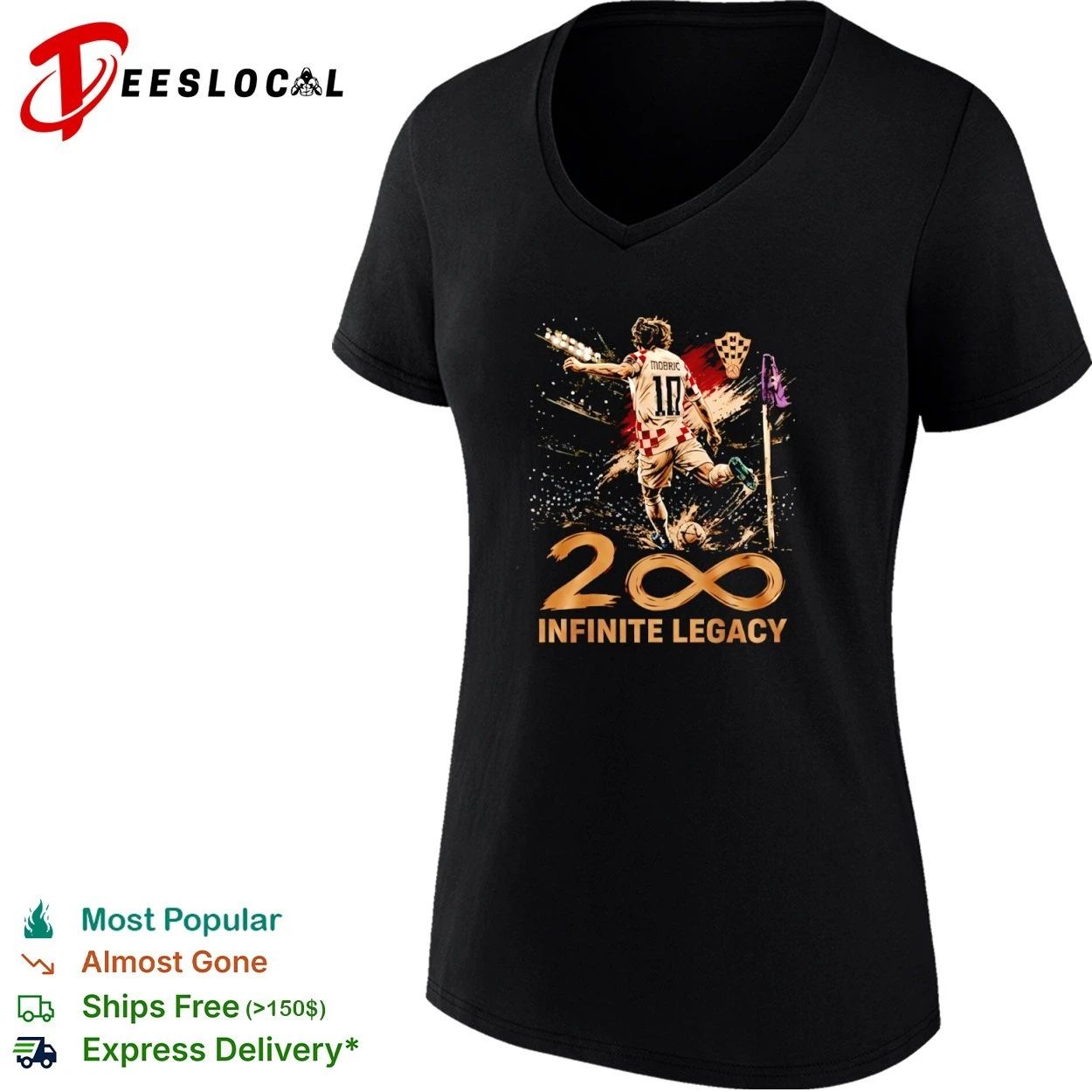 Luka Modric Croatia National Team Infinite Legacy World Cup T-shirt