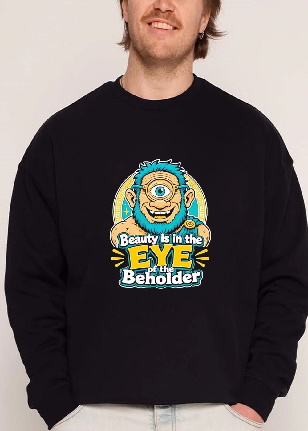 Beauty Is In The Eye Of Beholder Cartoon Greek Cyclops Glasses Toga shirt
