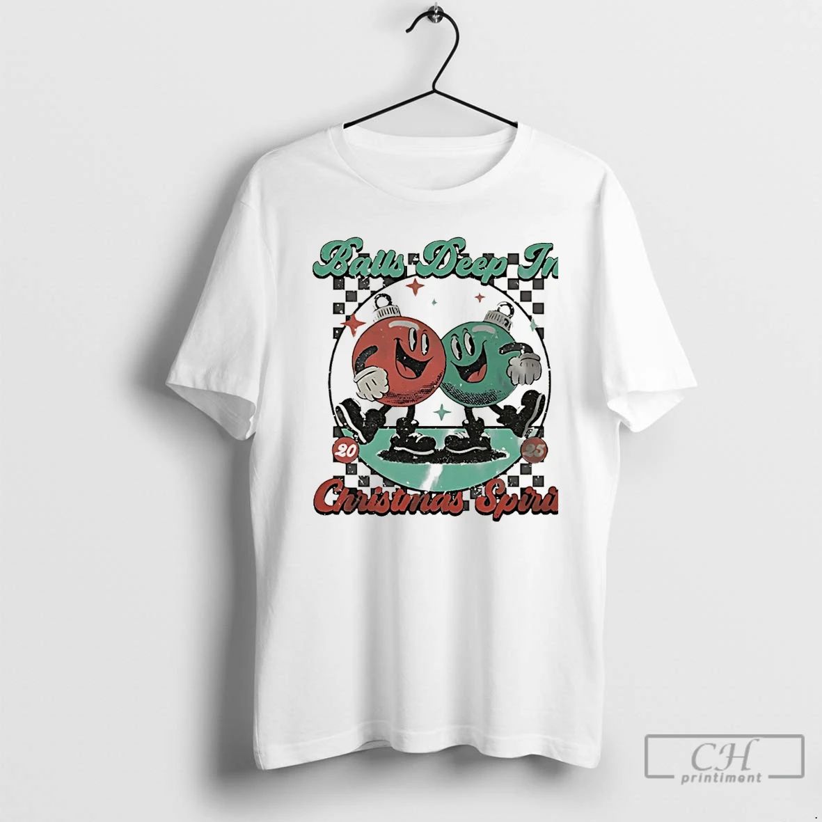 Premium Balls Deep In Christmas Spirit Vintage Christmas T Shirts