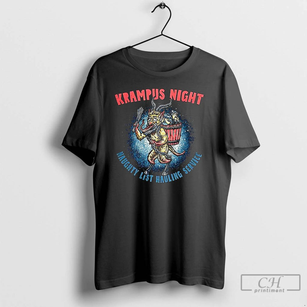 Premium Krampus Night Naughty List Hauling Service Horror Christmas T Shirts