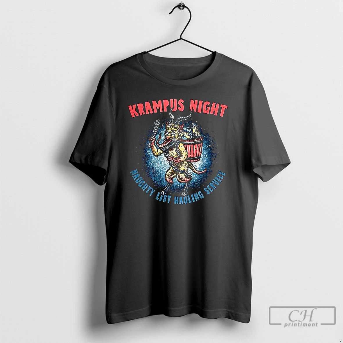 Premium Krampus Night Naughty List Hauling Service Horror Christmas T Shirts