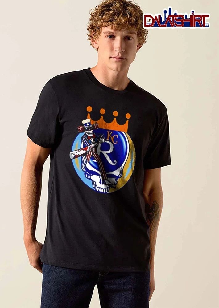 Kansas City Royals MLB KC Uncle Sam Skeleton Bat Steal Your Face Skull shirt