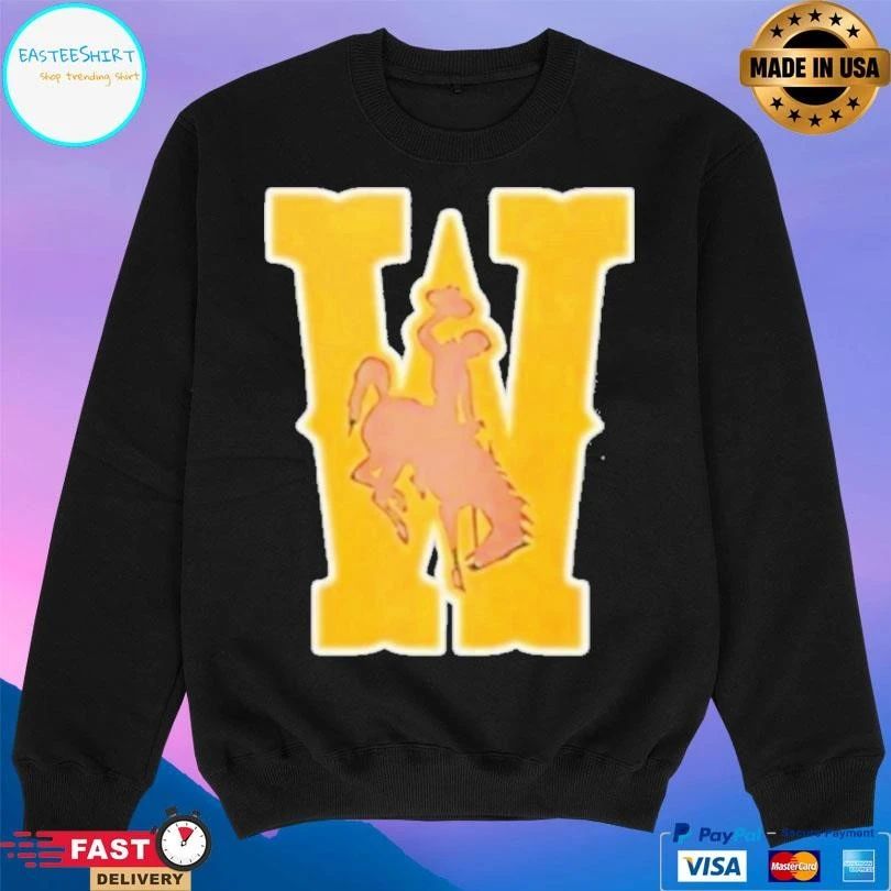 Wyoming Cowboys Wrestling Champion Brown Icon Logo T-shirts