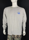 Champion Gray Long-Sleeve, Front & Sleeve Graphic T-Shirt Men's Size XL