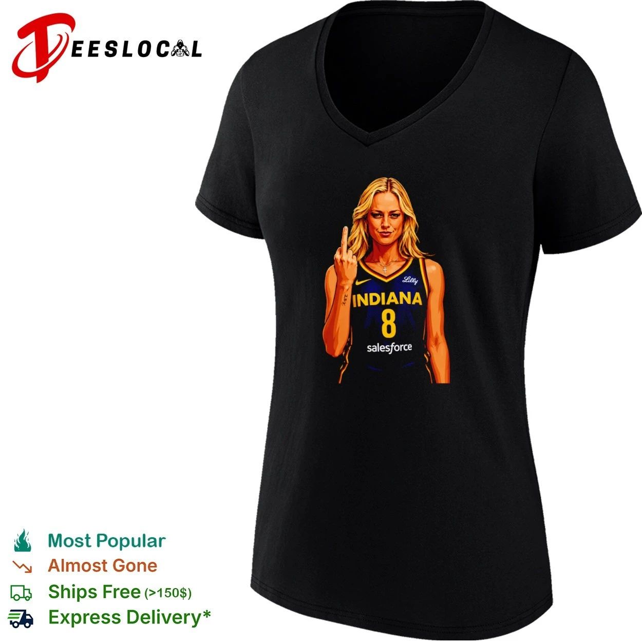 Sophie Cunningham Indiana Fever 8 WNBA T-shirt