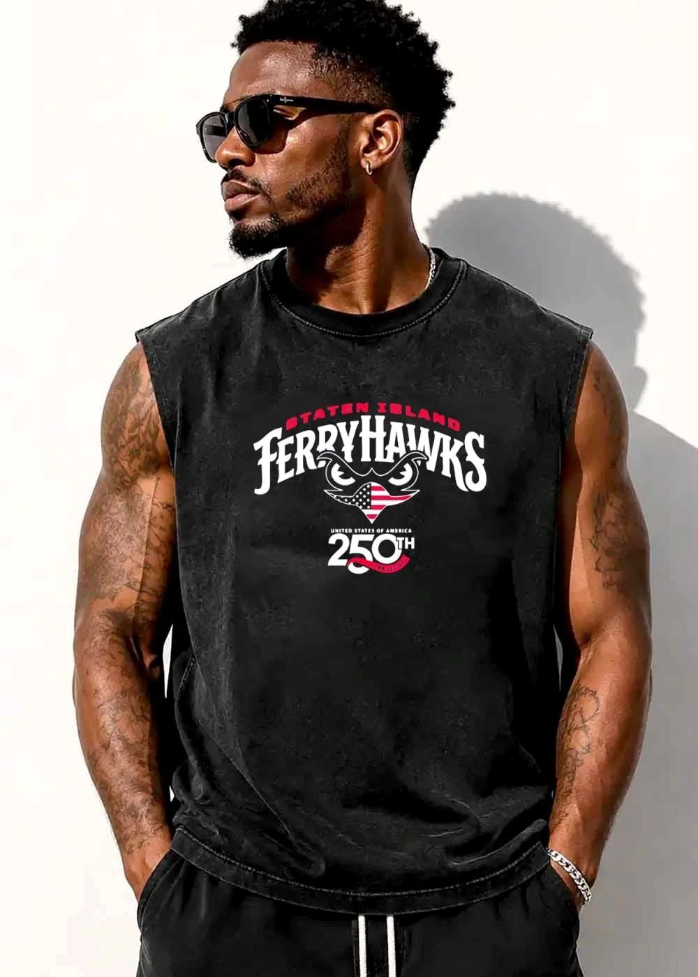 Staten Island Ferryhawks United States Of America 250th Anniversary Hawk Head American Flag Mask shirt