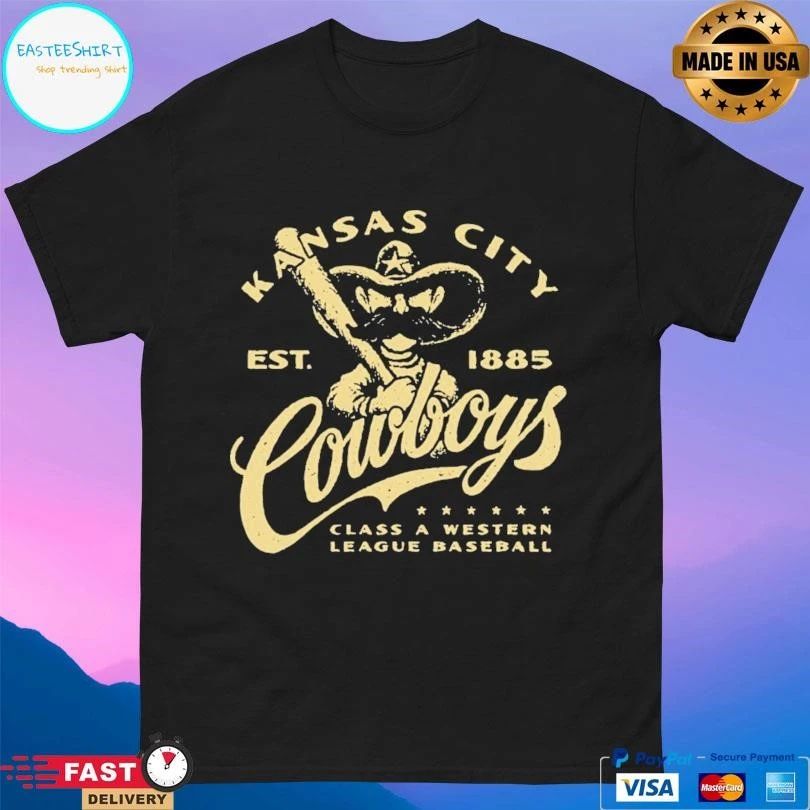 Kansas City Cowboys Est 1885 Class A Western League Baseball T-shirts