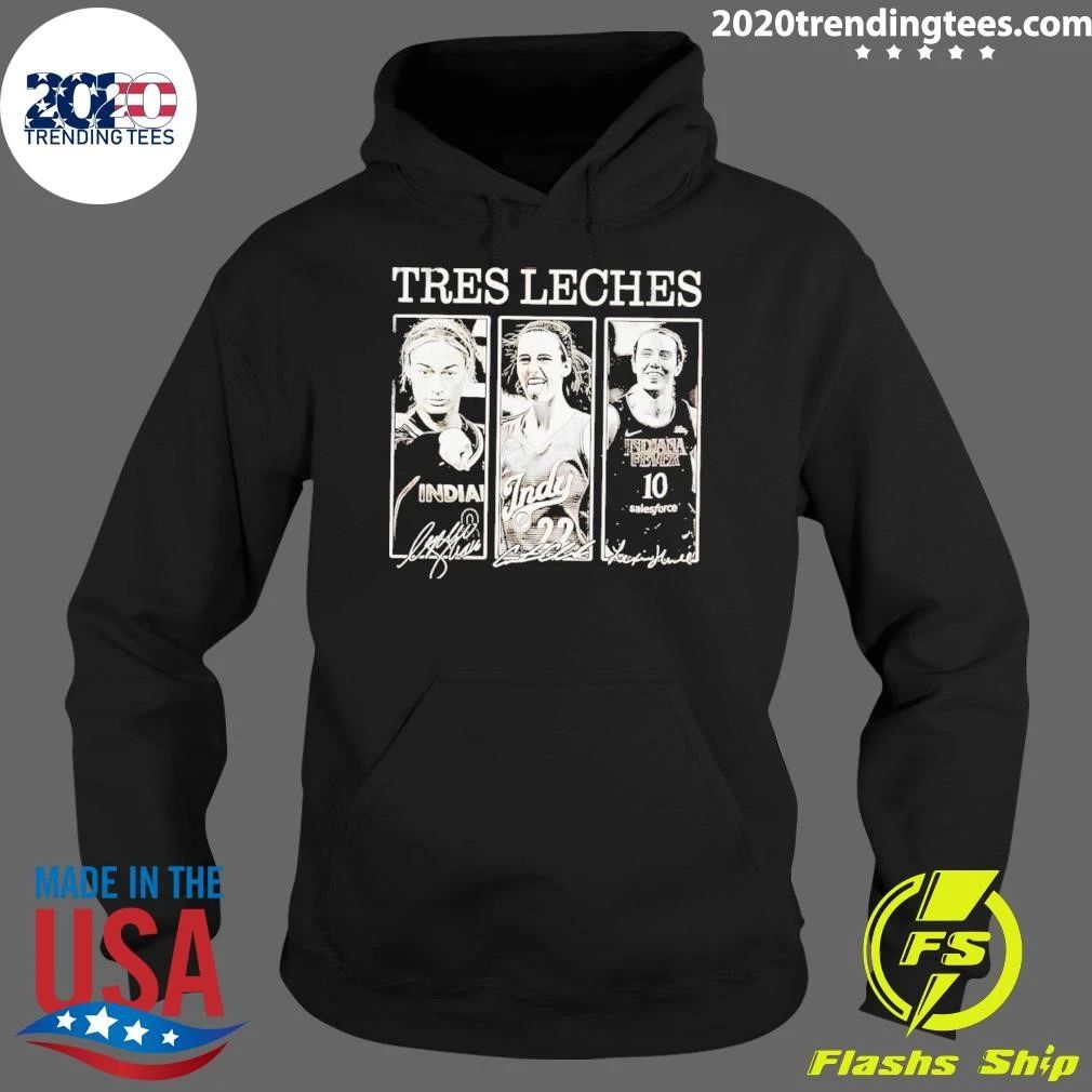 Indiana Fever Basketball Players Caitlin Clark Lexie Hull Tres Leches Indy Signature Shirt