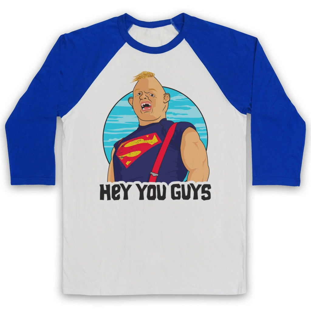 SLOTH HEY YOU GUYS UNOFFICIAL ICONIC GOON DOCKS FILM 3/4 SLEEVE BASEBALL TEE