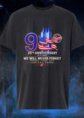 Indiana Fever WNBA We Will Never Forget 25th Anniversary 2001 Twin Towers American Flag shirt