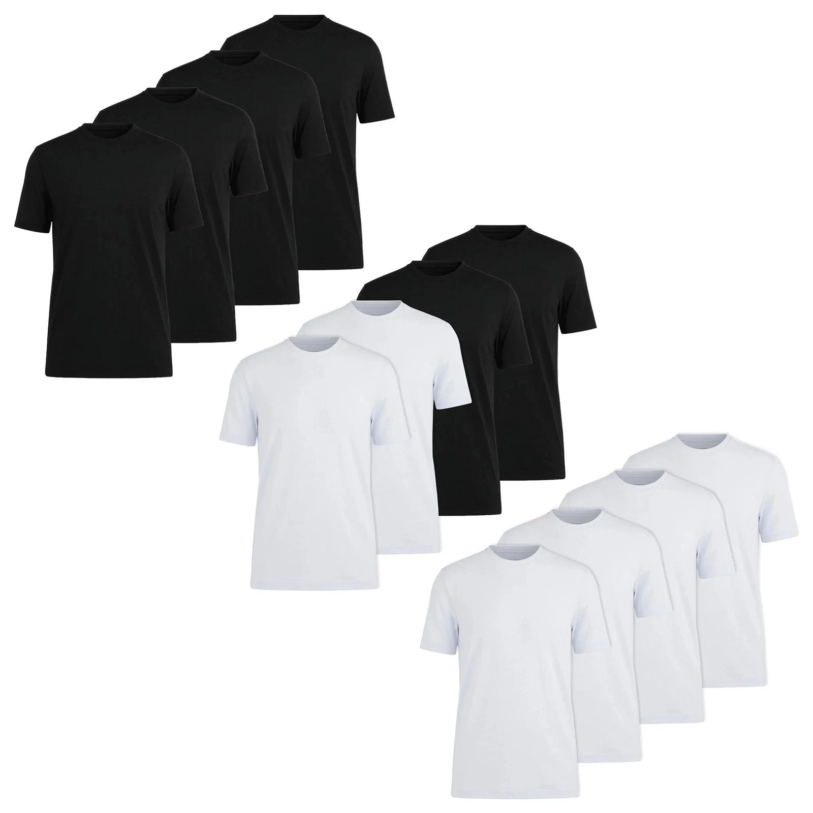 OLYMP Men's T-Shirts, Crew Neck, 4 Pack - Bodywear, Modern Fit, Cotton