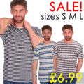 Mens T-Shirts Striped Retro Vintage Brand New 100% Cotton S Medium Large Tees